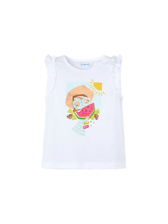 Mayoral топ 3021 Бял Regular Fit – Детски топове