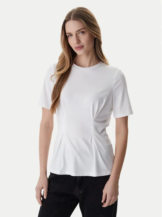 ONLY топ Elena 15368451 Бял Slim Fit – Дамски топове