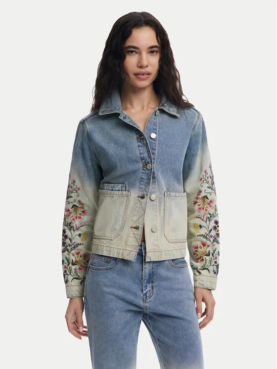 Desigual Дънково яке Houston 25SWED06 Син Regular Fit – Дамски дънкови якета