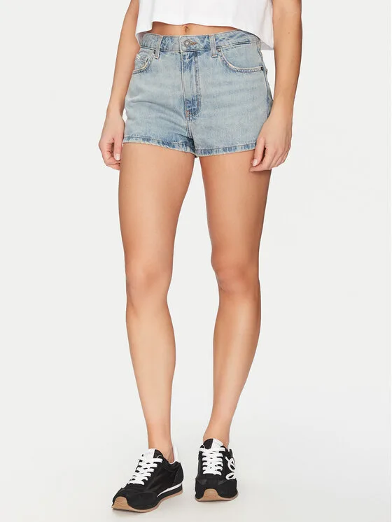 Guess Дънкови шорти W5GD0Y D5O14 Син Regular Fit – Дамски дънкови шорти