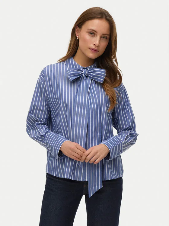 Дамска риза Vero Moda Islunn синя – Дамски ежедневни ризи