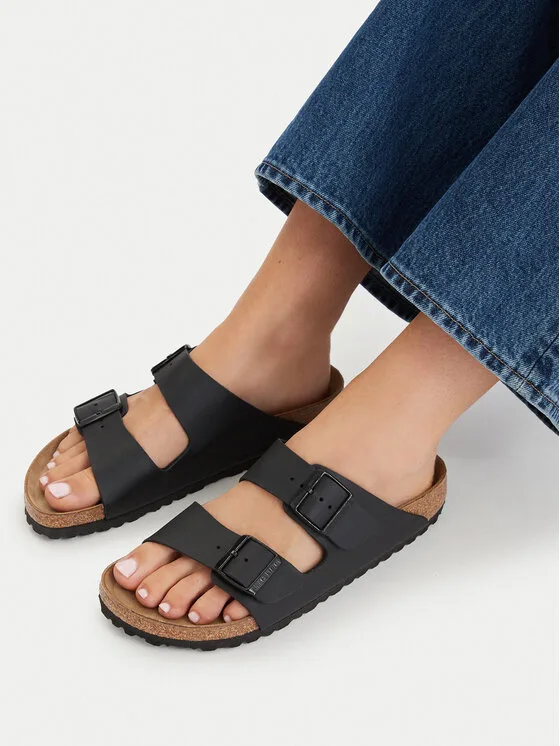 Дамски чехли Birkenstock Arizona Birko-Flor Soft черни – Black