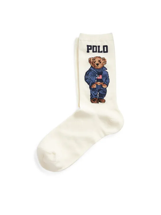 Дамски чорапи Polo Ralph Lauren 455792964001 бели – Бял