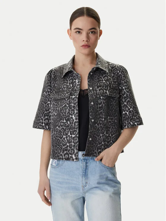 Vero Moda дънкова риза Bella 10336318 Сив Loose Fit – Дамски ежедневни ризи