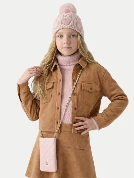 Guess Риза-яке J6BH04 W3952 Светлокафяв Regular Fit – Дамски преходни якета