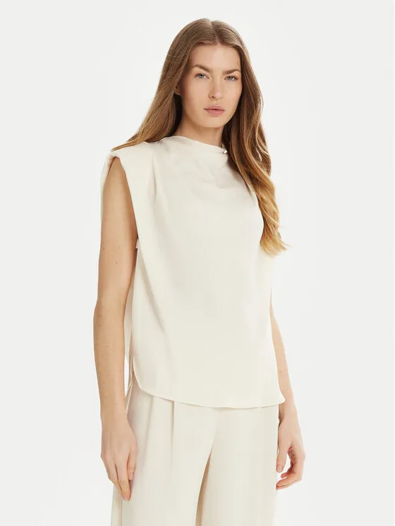 Дамска блуза Marella Armanda кремава – Дамски блузи