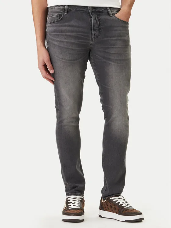 Guess Дънки Chris M2YA27 D4Q52 Сив Super Skinny Fit – Мъжки skinny дънки