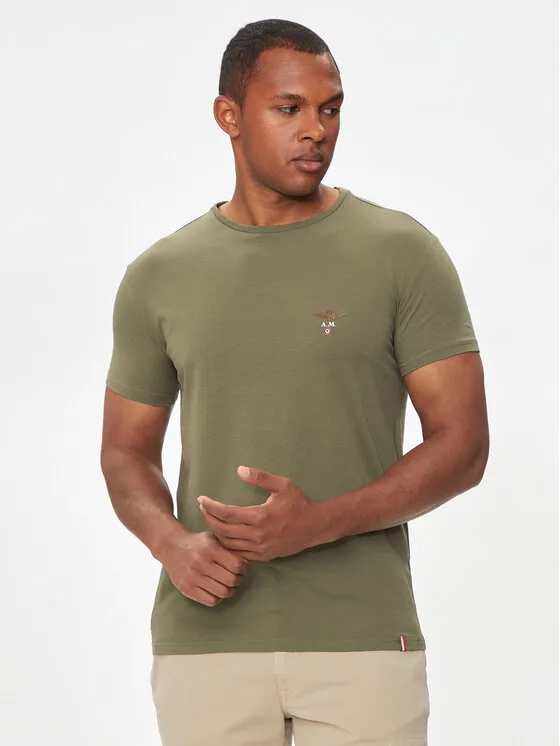 Aeronautica Militare Тишърт AM1UTI001 Каки Regular Fit – Мъжки тениски