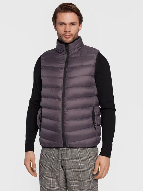 Brave Soul Елек MJK-CHADDERTON Сив Regular Fit – Мъжки елеци