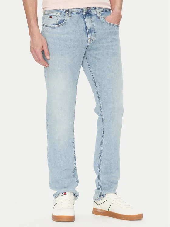 Мъжки дънки Tommy Jeans Scanton светлосини – Мъжки slim дънки