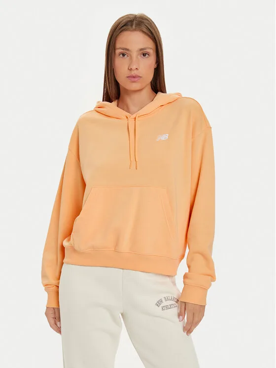 New Balance Суитшърт WT41507 Оранжев Relaxed Fit – Дамски суитшърти без цип