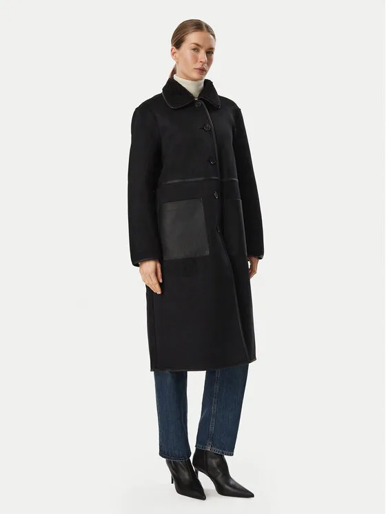 Morgan Изкуствен кожух 262-GIMAKI Черен Regular Fit – Дамски кожуси