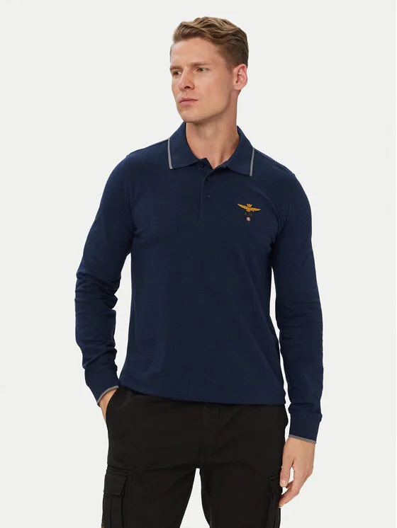 Мъжка поло тениска Aeronautica Militare 262PO1653UP00082 тъмносиня – Мъжки поло тениски