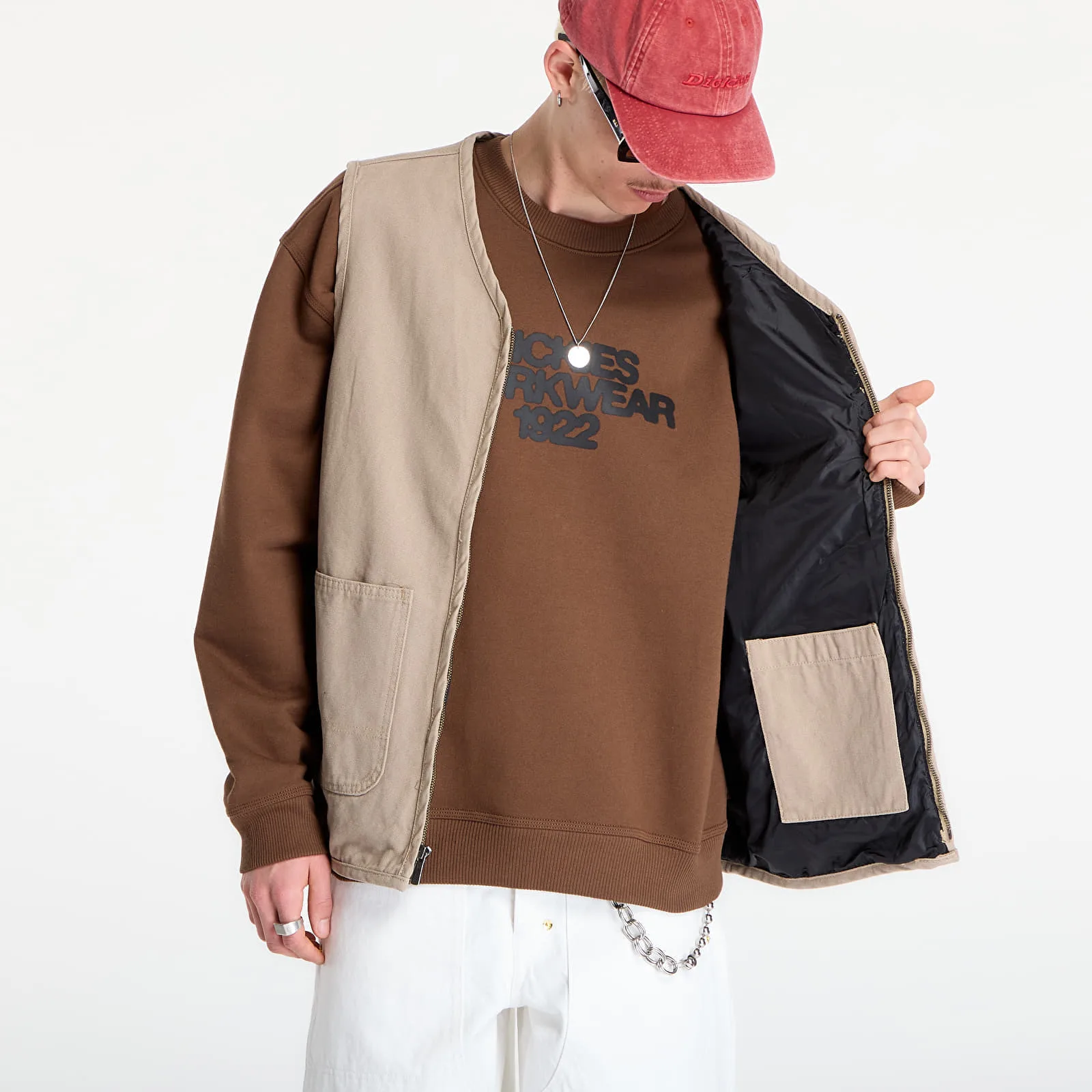 Мъжки елек Dickies Canvas Summer бежов – Desert Sand – Мъжки елеци
