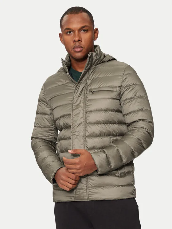 Geox Пухено яке Warrens M4625E T3146 F5259 Бежов Regular Fit – Мъжки пухени якета