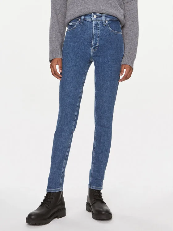 Дамски дънки Calvin Klein Jeans J20J221585 сини – Дамски skinny дънки