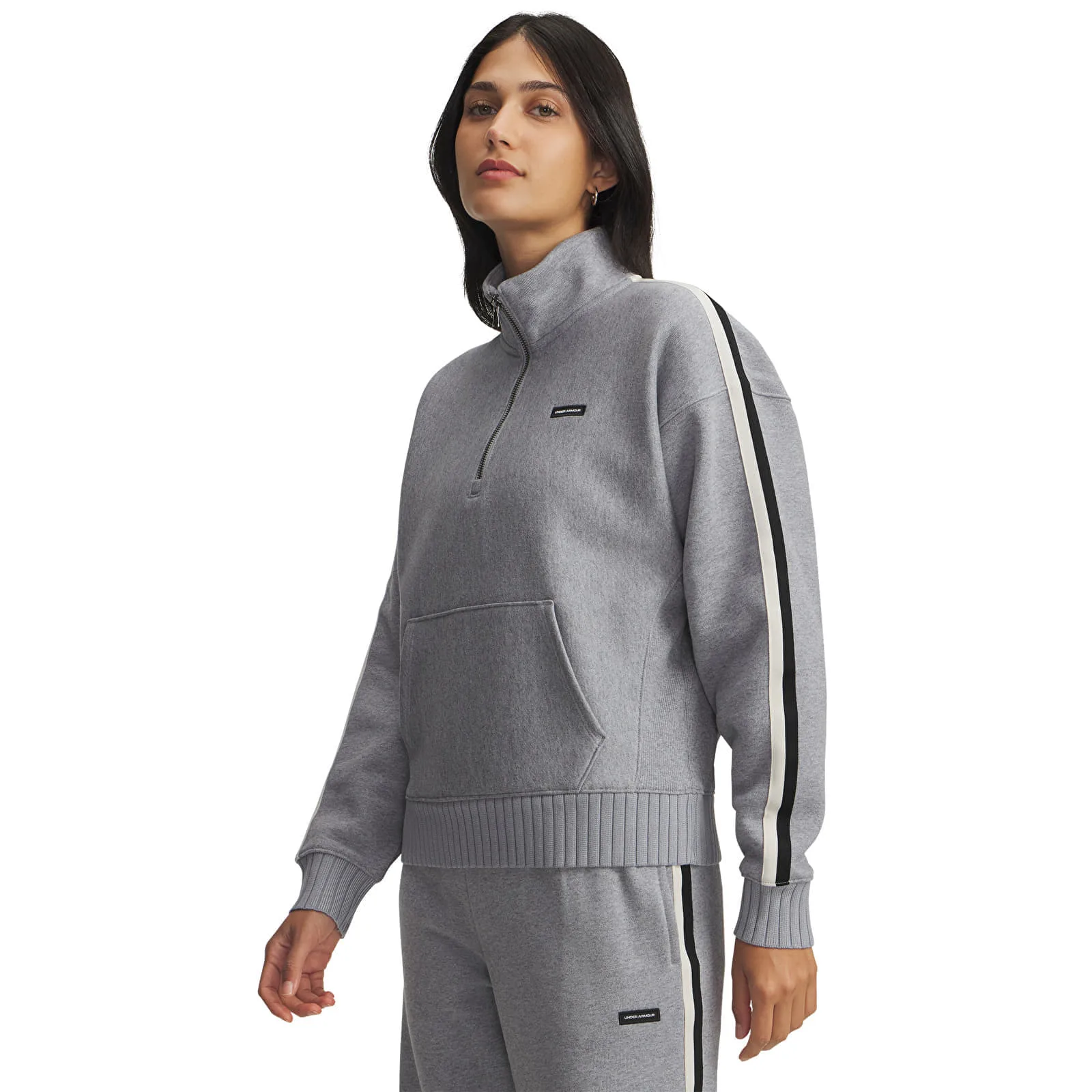 Дамски полар Under Armour Icon Hwt Hz сив – Gray – Дамски полари