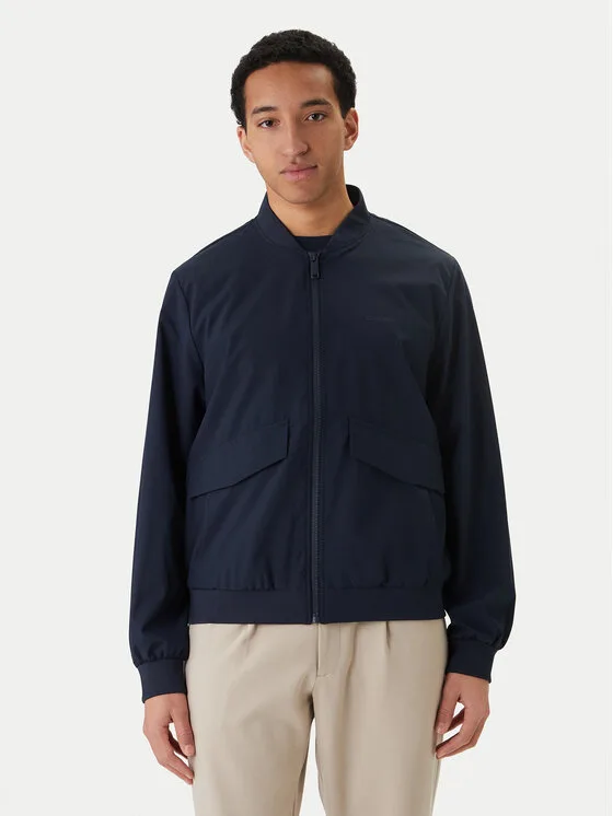 Мъжко яке бомбър Calvin Klein LV04LF506G тъмносиньо – Мъжки бомбър якета