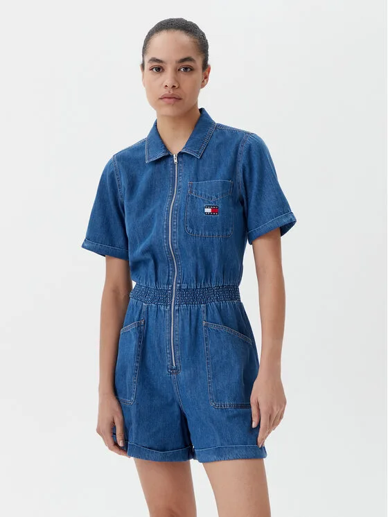 Дамски гащеризон Tommy Jeans син – Дамски гащеризони