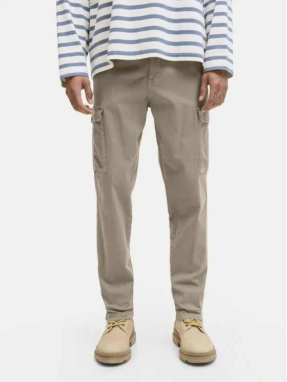 Мъжки панталон Jack & Jones Stace Arthur бежов – Мъжки текстилни панталони