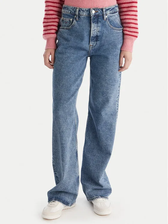 Tommy Jeans Дънки Mia DW0DW20491 Син Relaxed Fit – Дамски boyfriend дънки