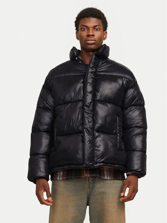 Мъжко пухено яке Jack & Jones черно – Черен – Мъжки пухени якета
