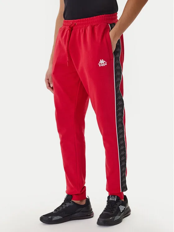 Kappa Долнище анцуг Banda Alanz 3 321Y8FW Червен Comfort Fit – Мъжки спортни панталони