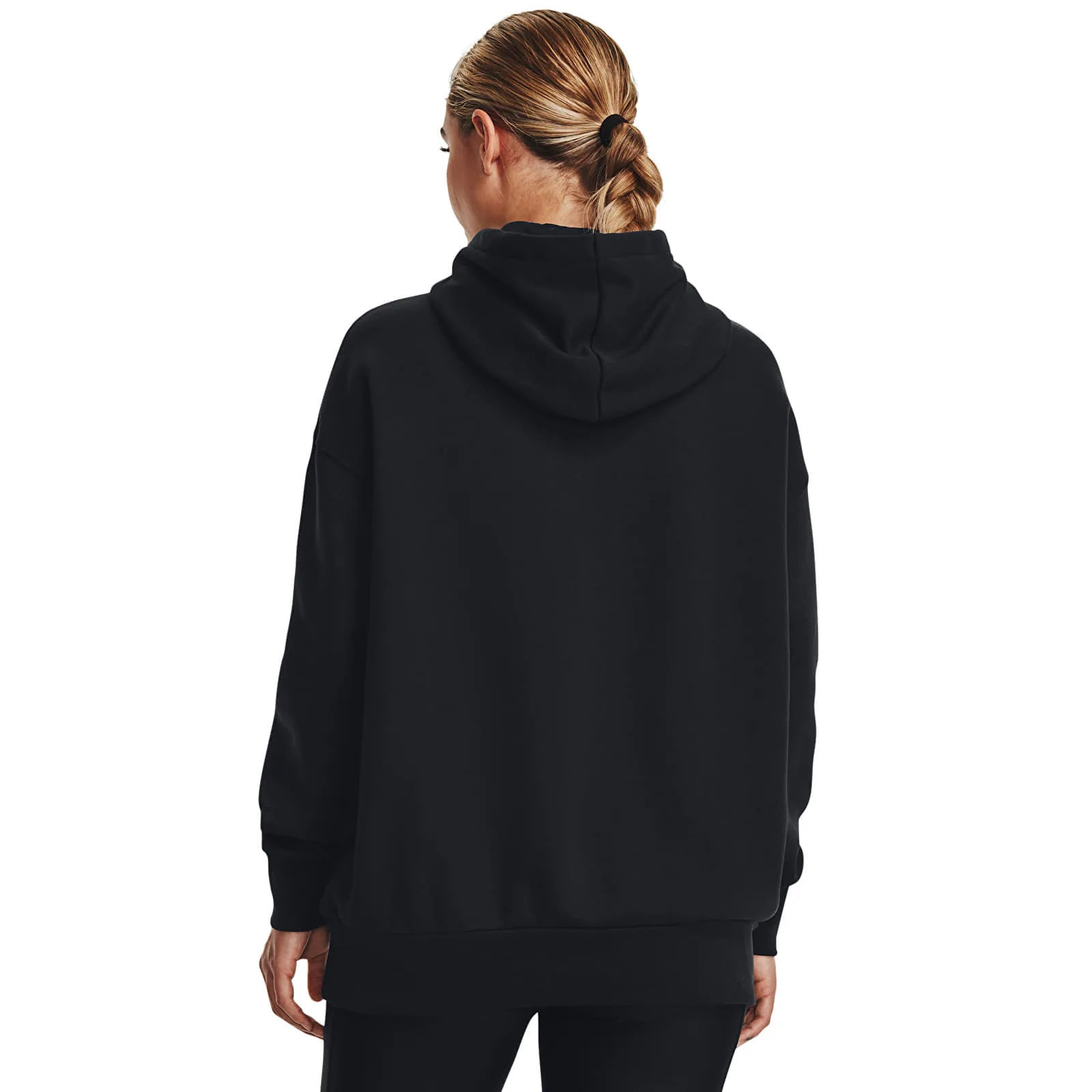 Дамски суитшърт с качулка Under Armour Icon OS черен/бял – Black|White – Дамски худита