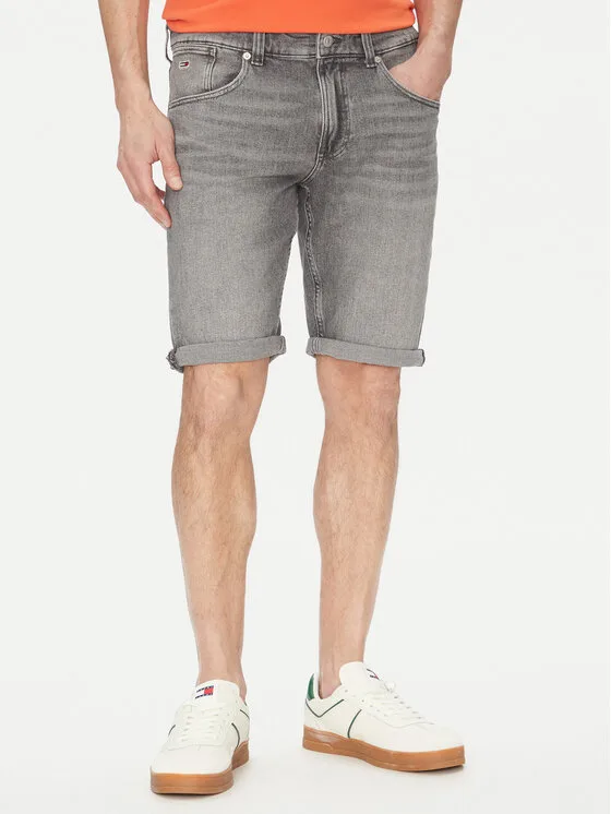 Мъжки дънкови шорти Tommy Jeans Ronnie сиви