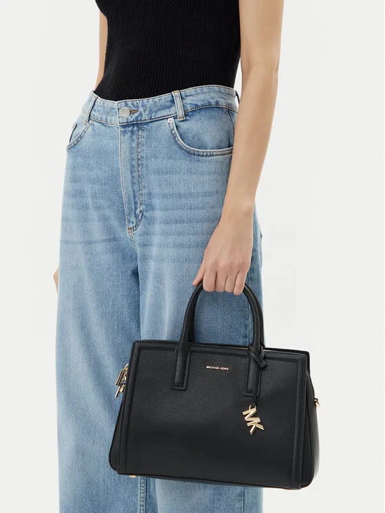 Дамска чанта MICHAEL Michael Kors Laila 30R5G9IS6L черна – Черен – Дамски чанти тип куфарче