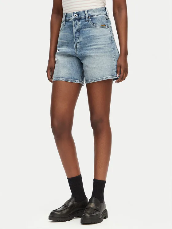 Дамски дънкови шорти G-STAR Raw Clean Edge светлосини