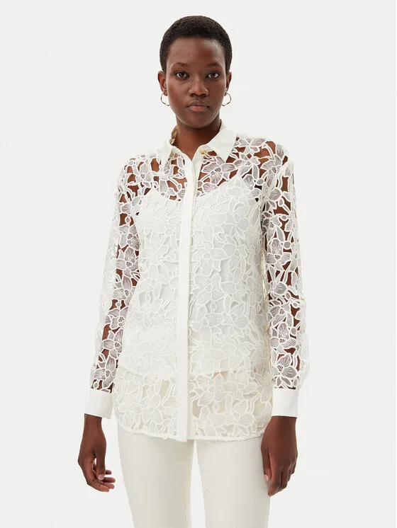 Marciano Guess Риза 5GGH35 7318A Екрю Regular Fit – Кремав – Дамски ежедневни ризи