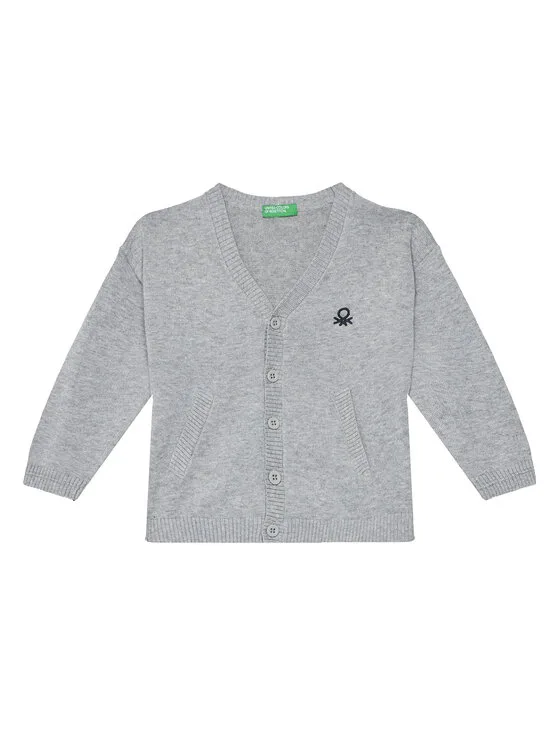 United Colors Of Benetton Кардиган 120YG600G Сив Regular Fit – Мъжки пуловери и жилетки