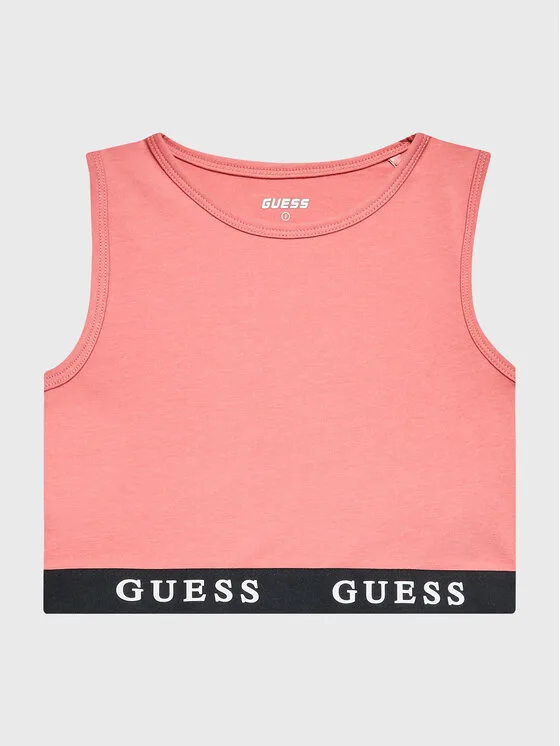 Детски потник Guess KABR0 розов – Детски топове
