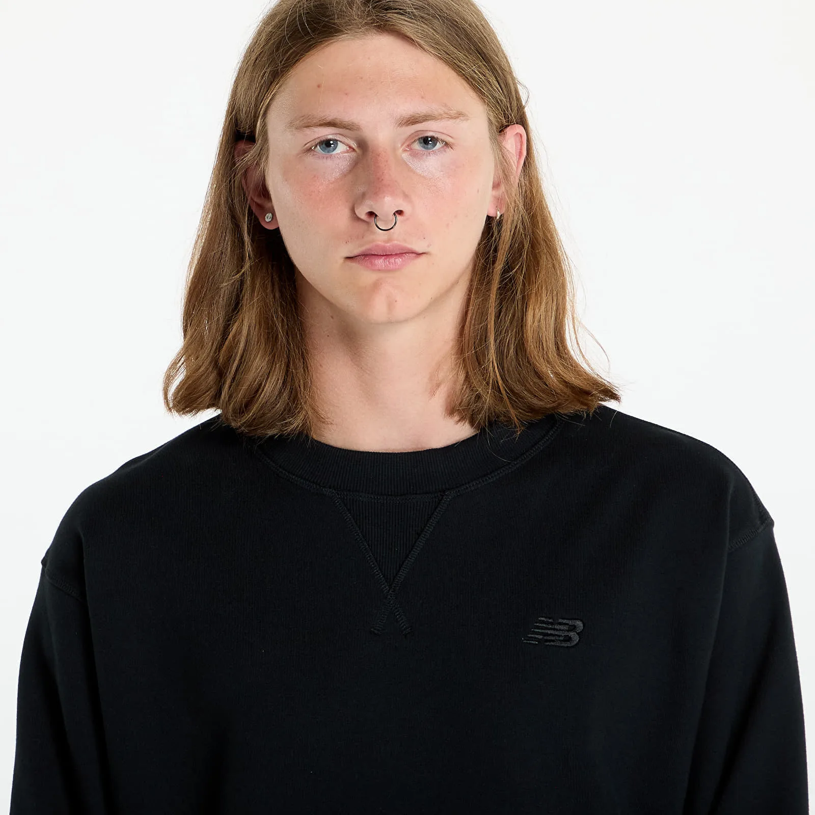 Мъжки суитшърт New Balance Athletics French Terry черен – Black Bk – Мъжки суитшърти без цип