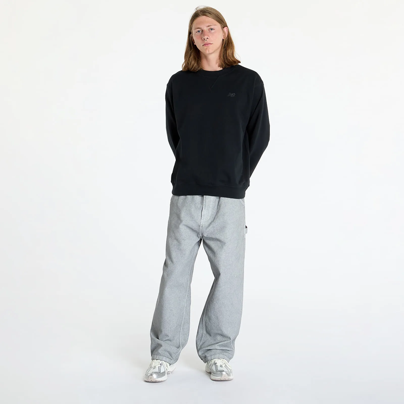 Мъжки суитшърт New Balance Athletics French Terry черен – Black Bk – Мъжки суитшърти без цип