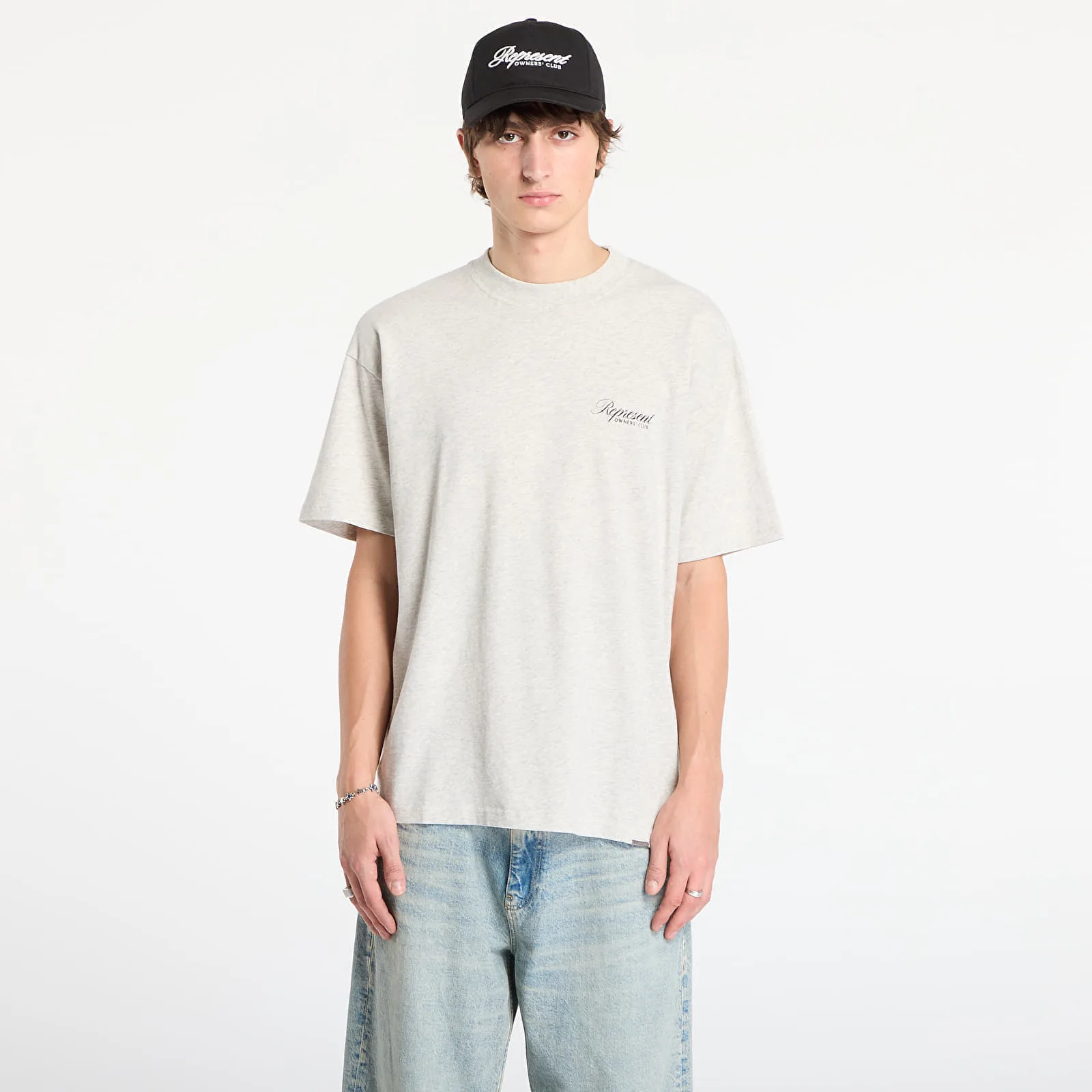 Тениска REPRESENT Represent Owners Club Script T-Shirt Cream Marl S – Мъжки тениски