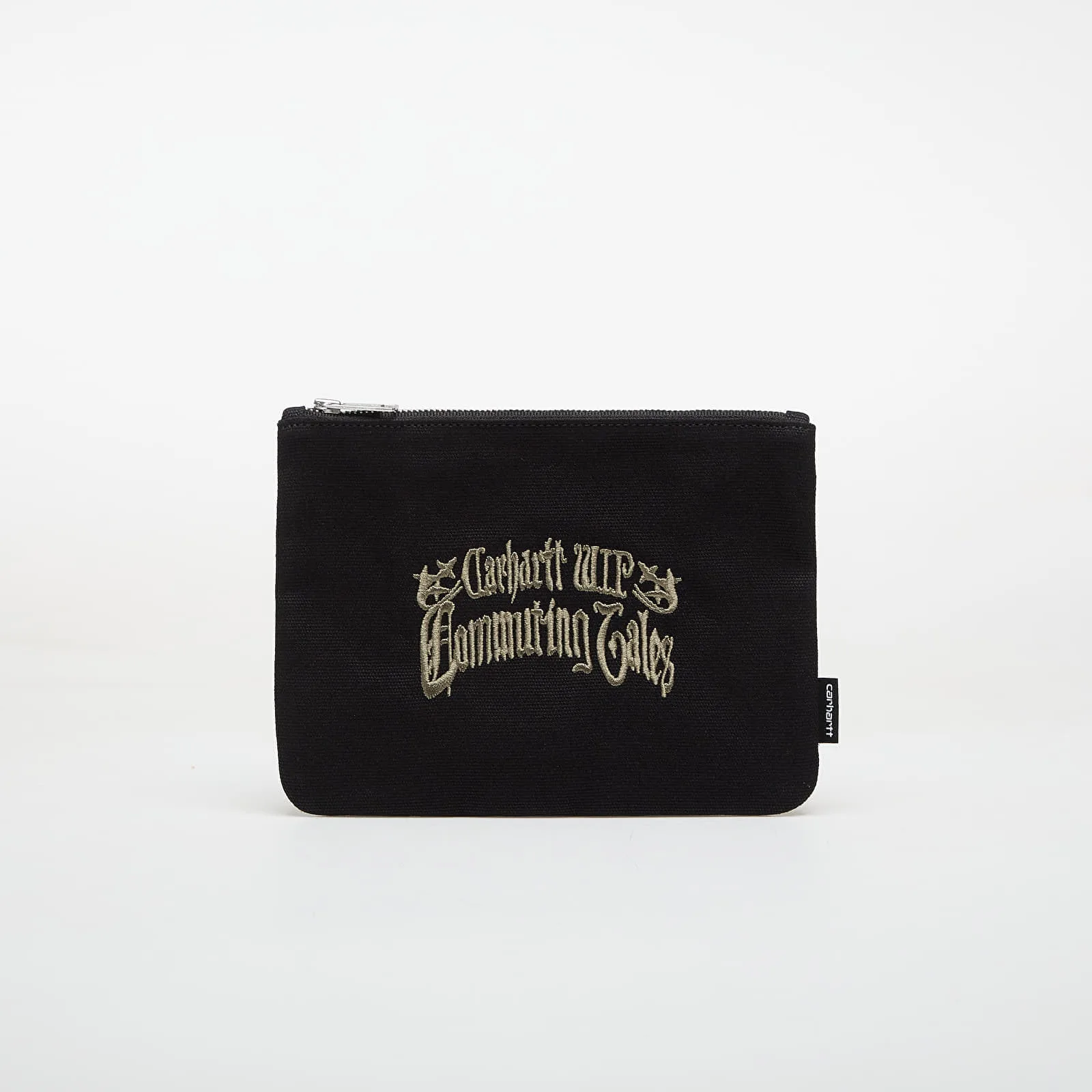 Портмоне Carhartt WIP Canvas Graphic Zip черно – Commuting Tales Embroidery|Black – Мъжки портмонета