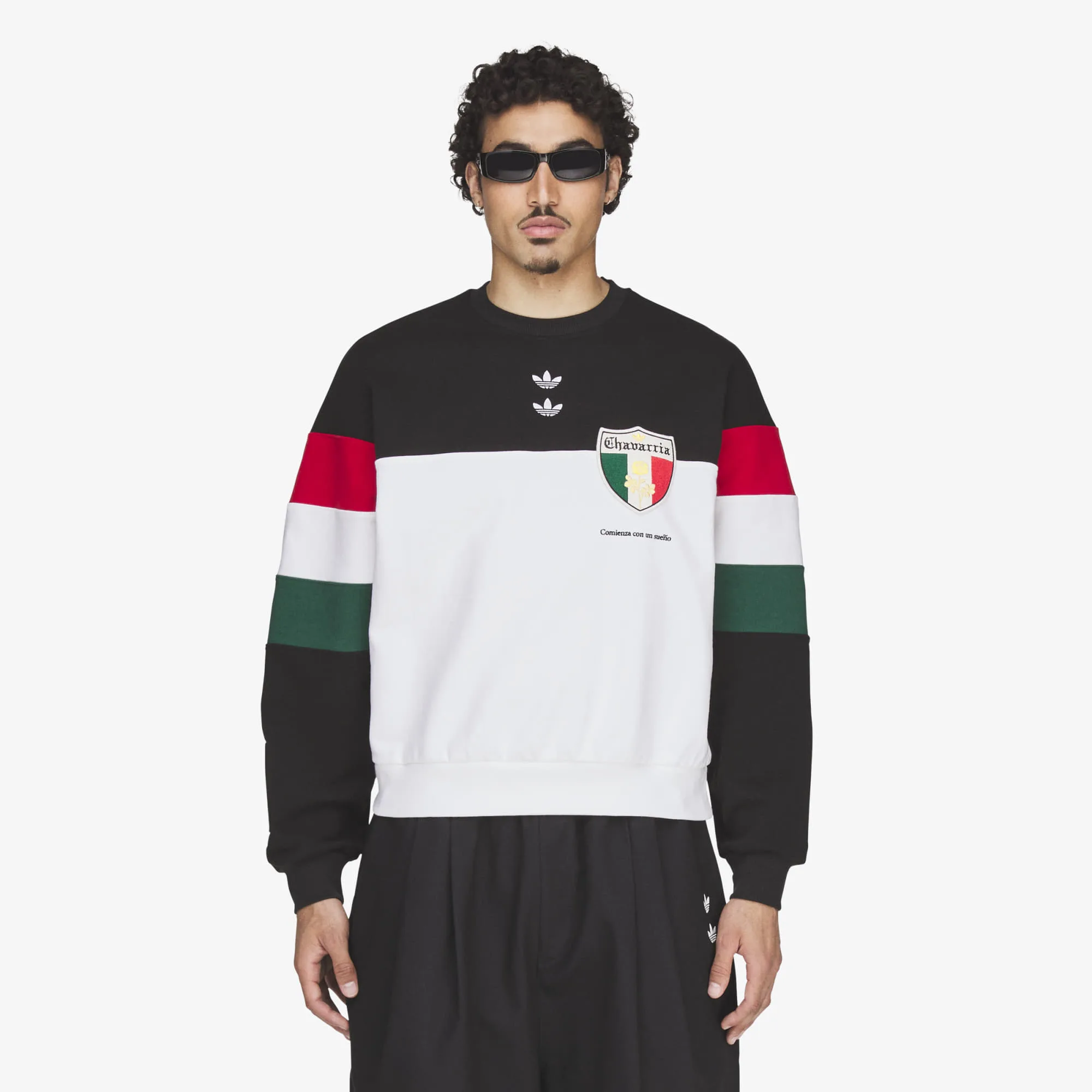 Мъжки суитшърт adidas Originals x Willy Chavarria черен/бял – Black|White – Мъжки суитшърти без цип