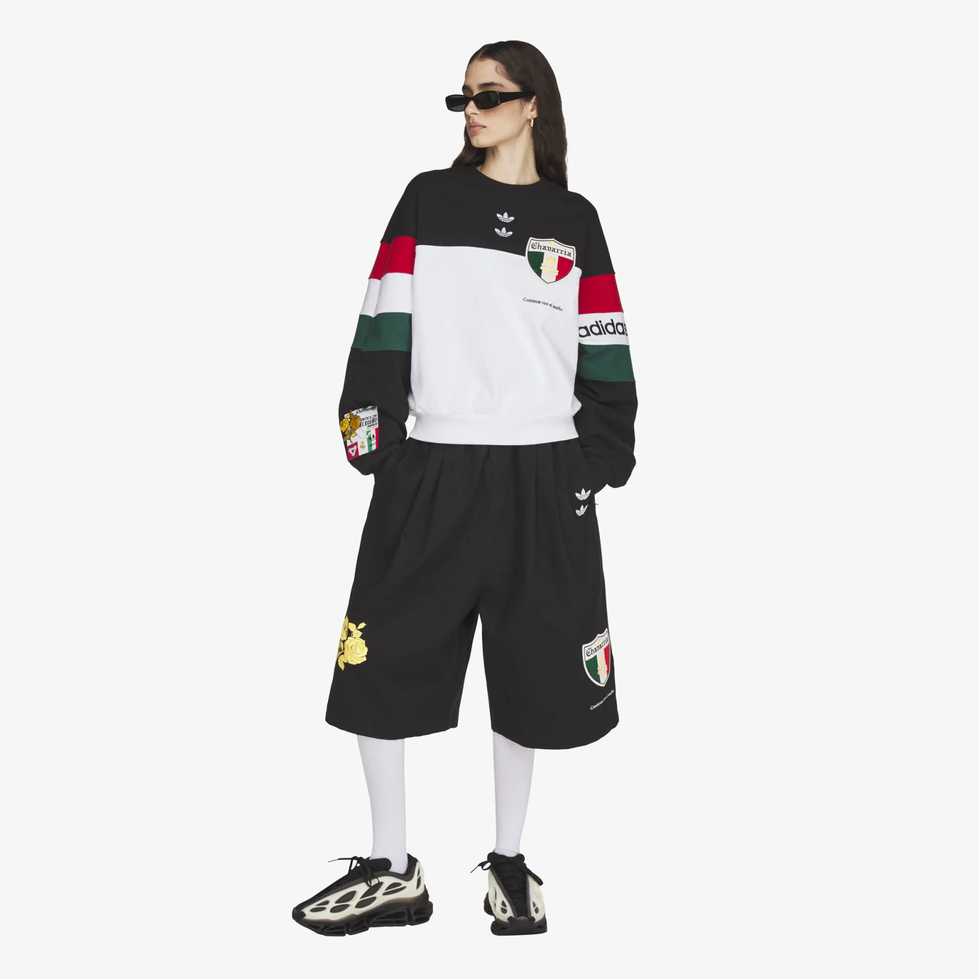 Мъжки суитшърт adidas Originals x Willy Chavarria черен/бял – Black|White – Мъжки суитшърти без цип