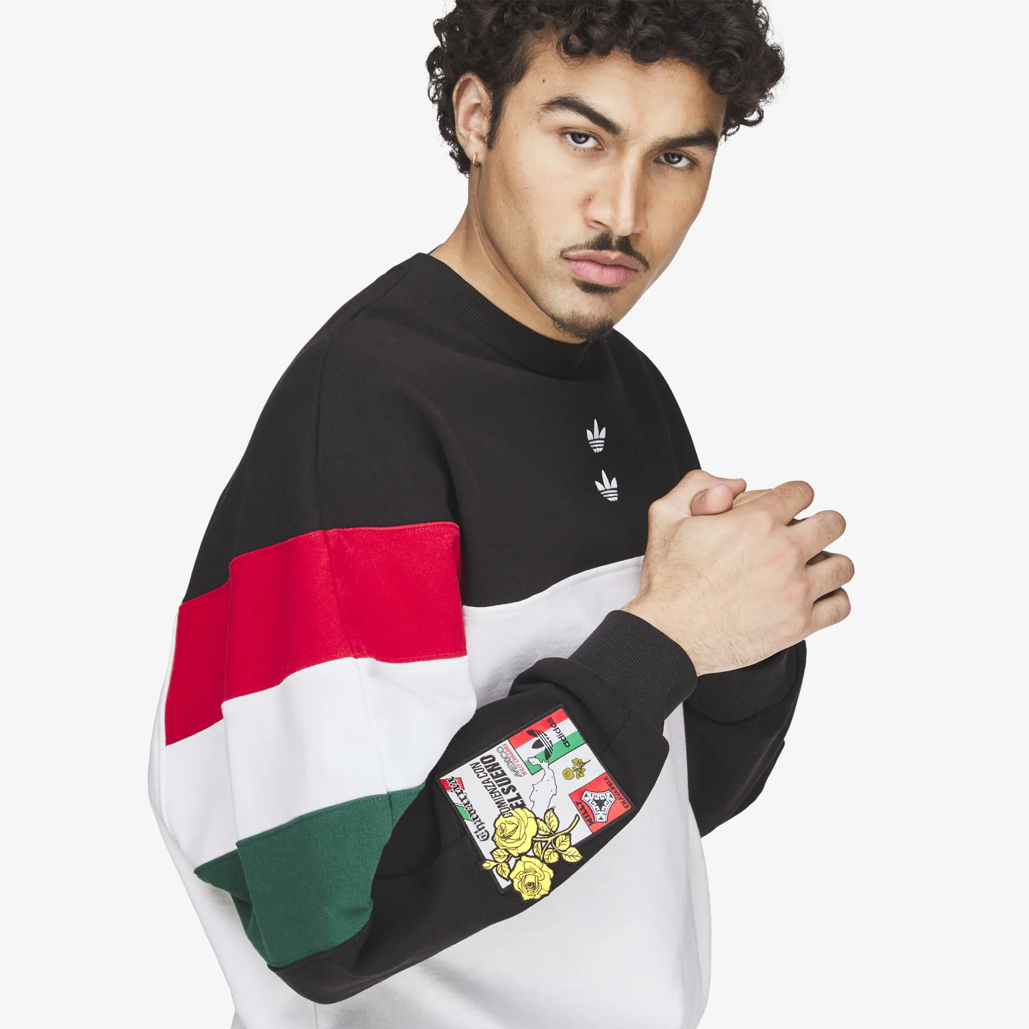 Мъжки суитшърт adidas Originals x Willy Chavarria черен/бял – Black|White – Мъжки суитшърти без цип