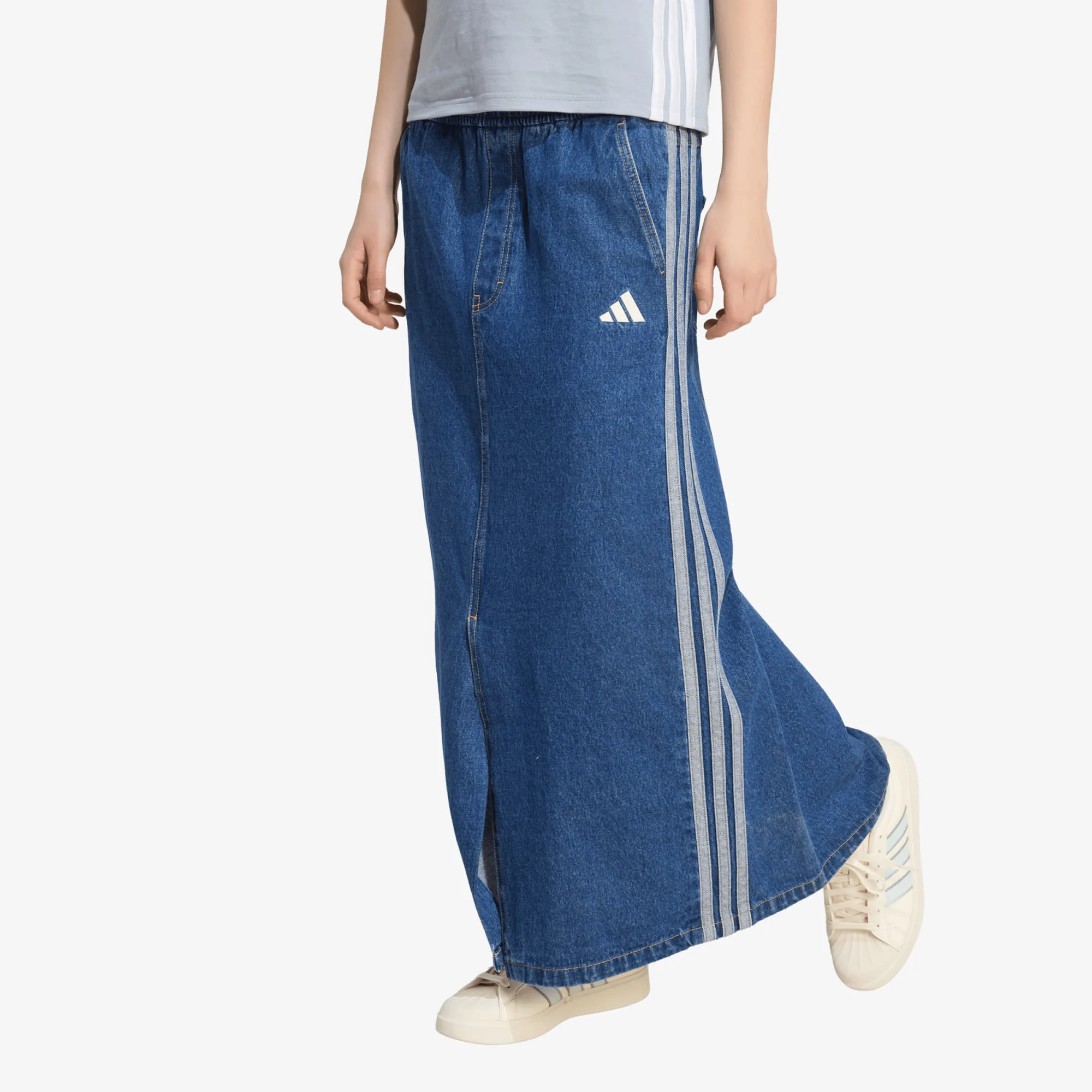 Пола adidas Stadium Washed Denim Loose Fit Skirt Preloved Ink M – Дамски поли