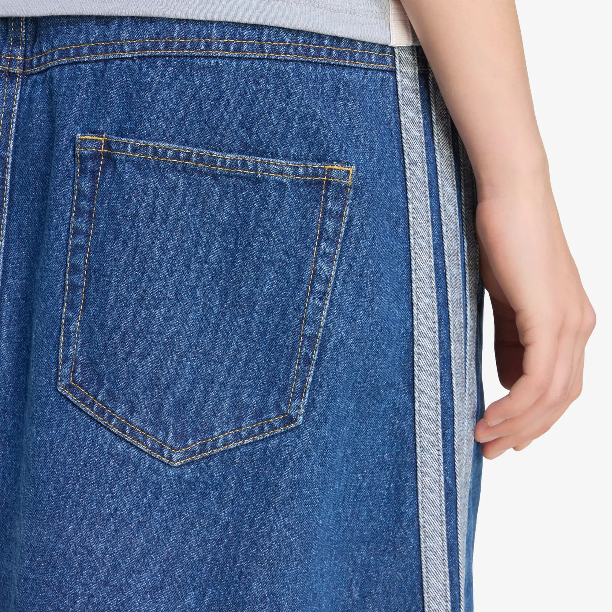 Пола adidas Stadium Washed Denim Loose Fit Skirt Preloved Ink M – Дамски поли