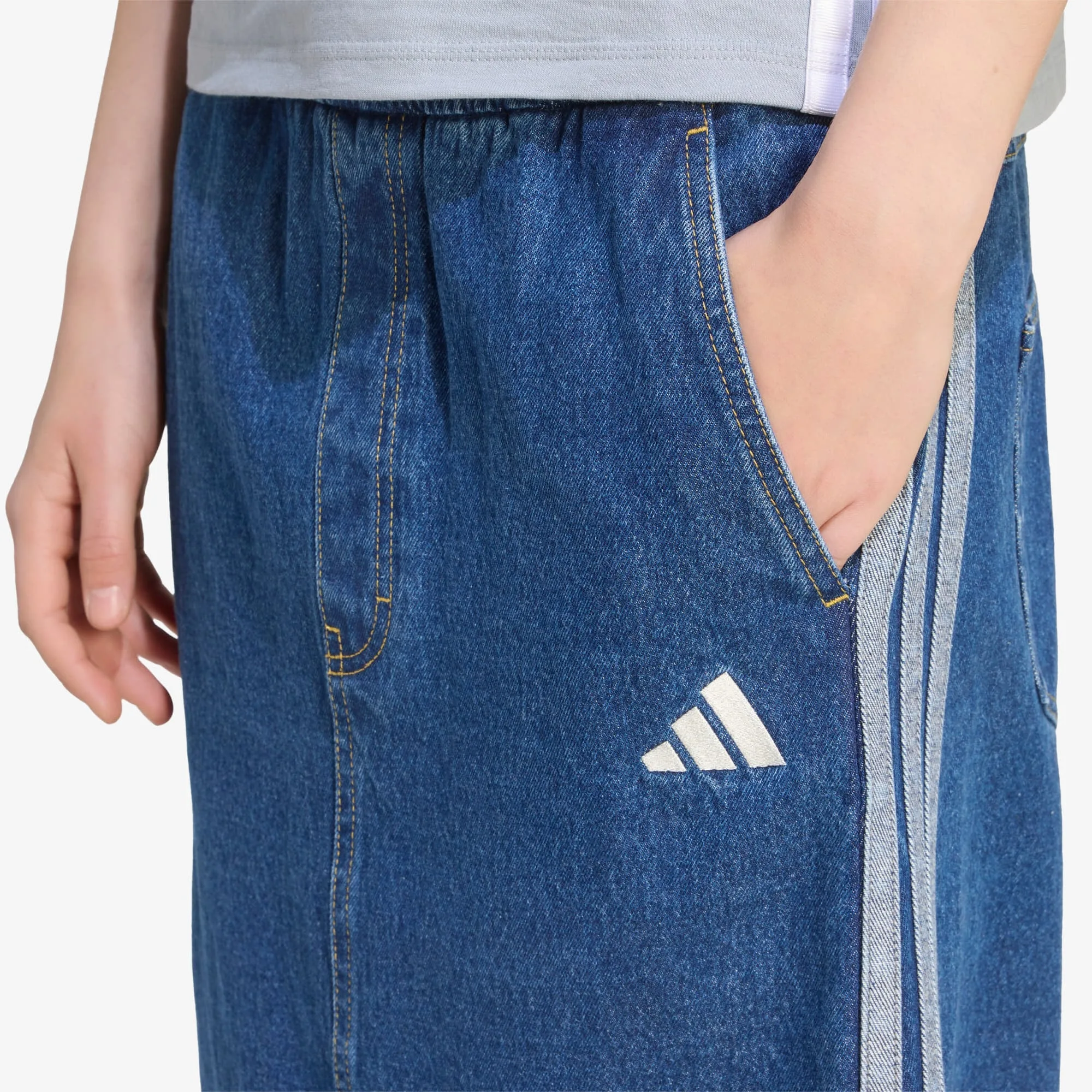 Пола adidas Stadium Washed Denim Loose Fit Skirt Preloved Ink M – Дамски поли