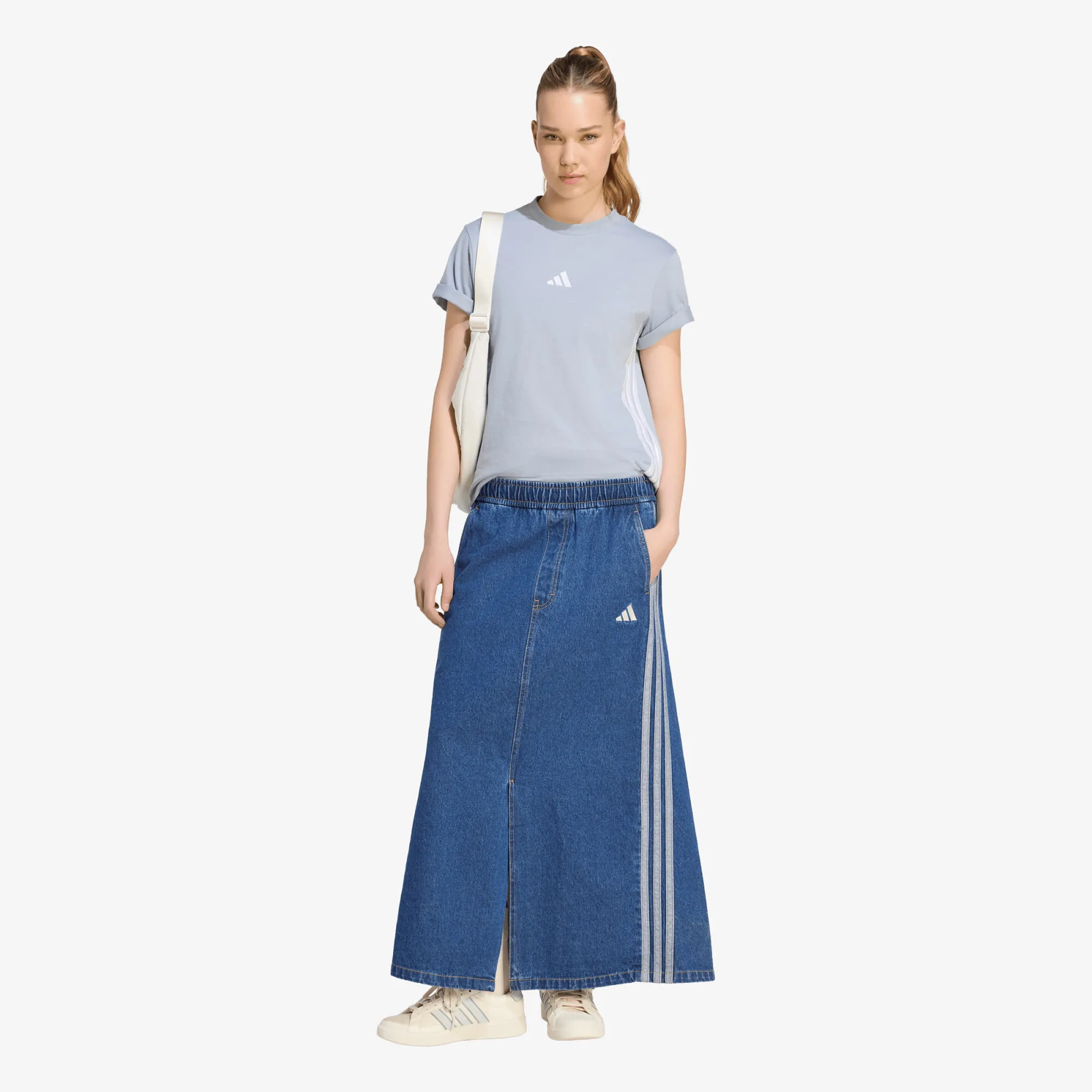 Пола adidas Stadium Washed Denim Loose Fit Skirt Preloved Ink M – Дамски поли