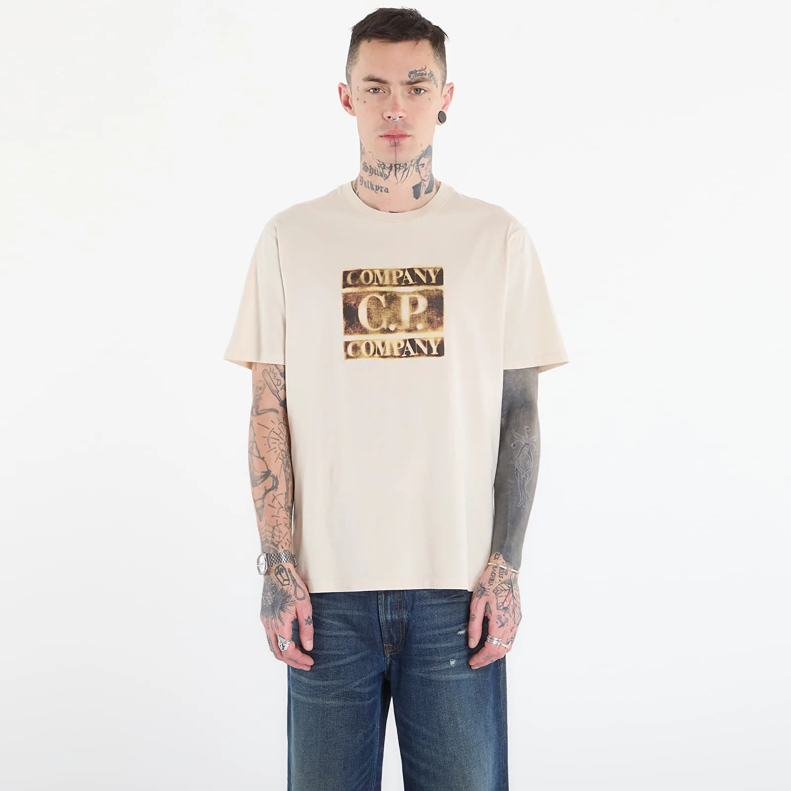 Тениска C.P. Company Short Sleeve Frozen Dew/ White S – Frozen Dew|White – Мъжки тениски