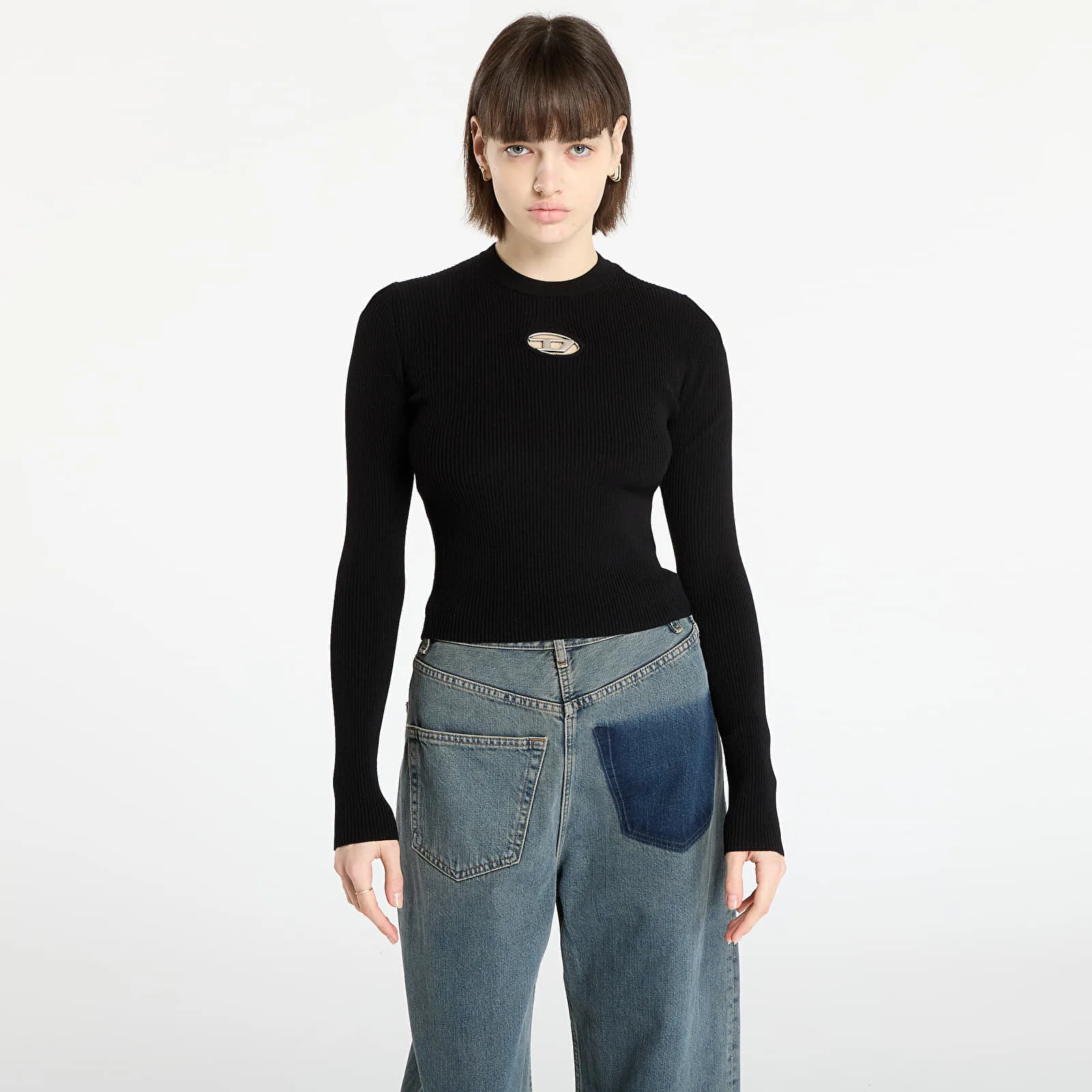 Суитшърт DIESEL M-Valari Knitwear Black L – Дамски суитшърти и худита