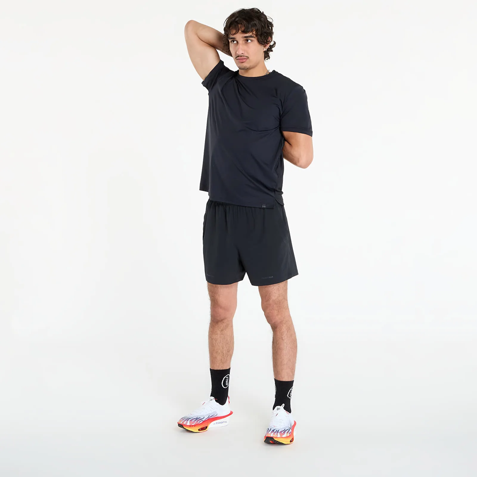 Мъжка тениска Under Armour Project Rock Iso Chill черна – Black – Мъжки тениски с къс ръкав