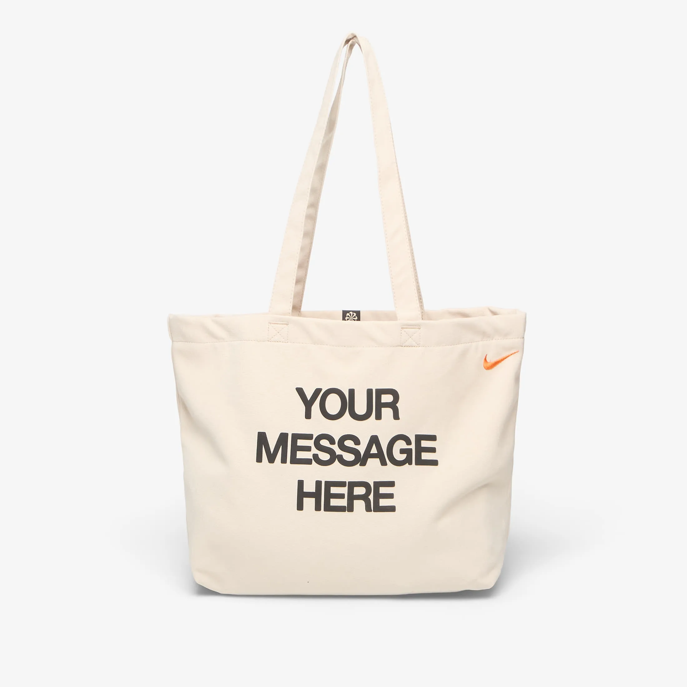 Чанта за през рамо Nike Heritage "Your Message Here" 22L бежова/оранжева – Oatmeal|Safety Orange – Crossbody чанти