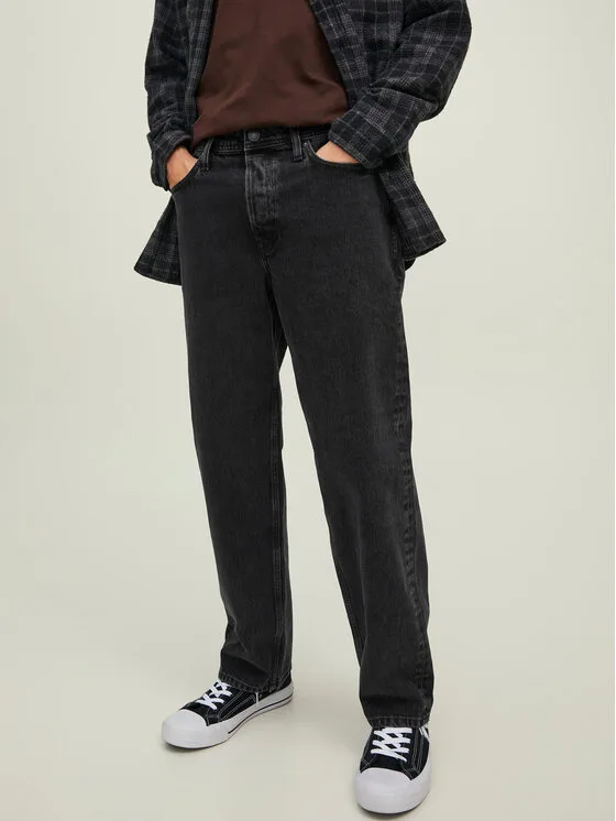 Jack & Jones Дънки Eddie 12216879 Черен Loose Fit – Мъжки loose дънки